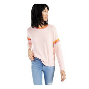 STYLE & COMPANY Womens Coral Color Block Long Sleeve Top Plus Size: 1X